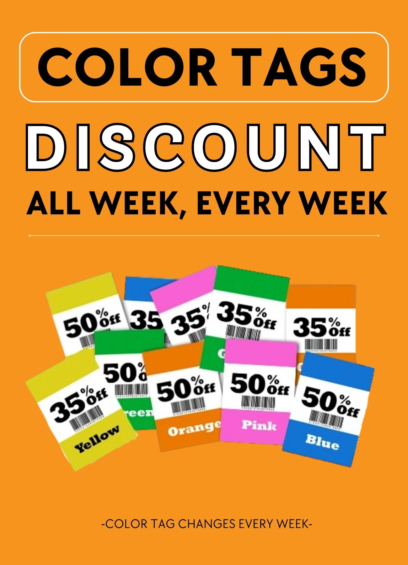 Color tags discount